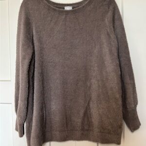 Chico's Soft Taupe Crew Neck Sweater